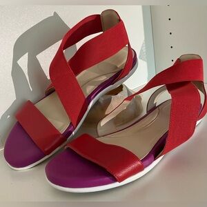 Cole Haan grand ambition red & purple elastic sandals. Size 8B